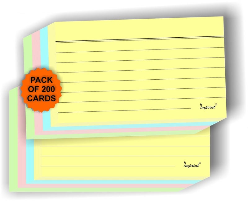 Imprint Ruled Index Cards | 3x5-Inch | 200 Cards| Assorted Light Colors - Image 2