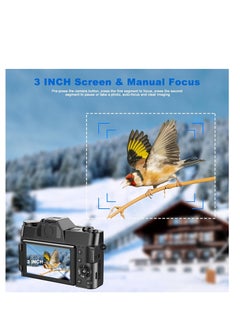 Generic 75MP 4K Digital Camera for Photography Video 3" Flip Screen Ultra HD Auto Focus Camera for YouTube Vlog, 16X Zoom, 32GB Card, Compact Point & Shoot Camera for Boys, Girls, Teens Beginners & Kids  - Image 3