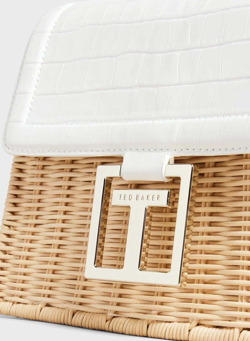 Ted Baker Jaylisi Croc Basket Crossbody Bag