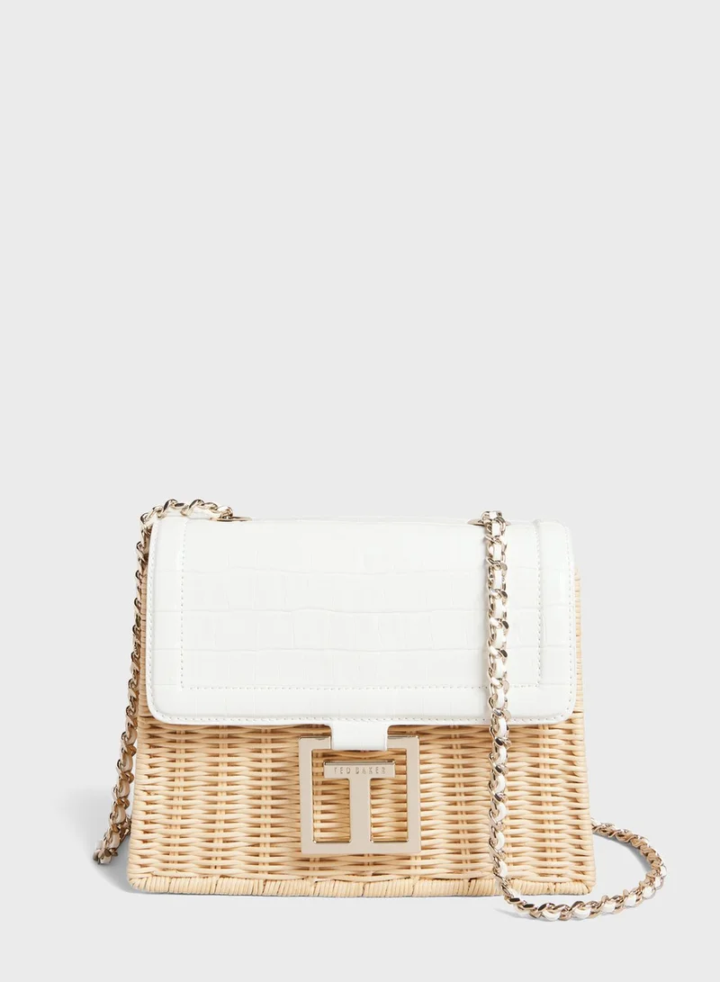 Ted Baker Jaylisi Croc Basket Crossbody Bag