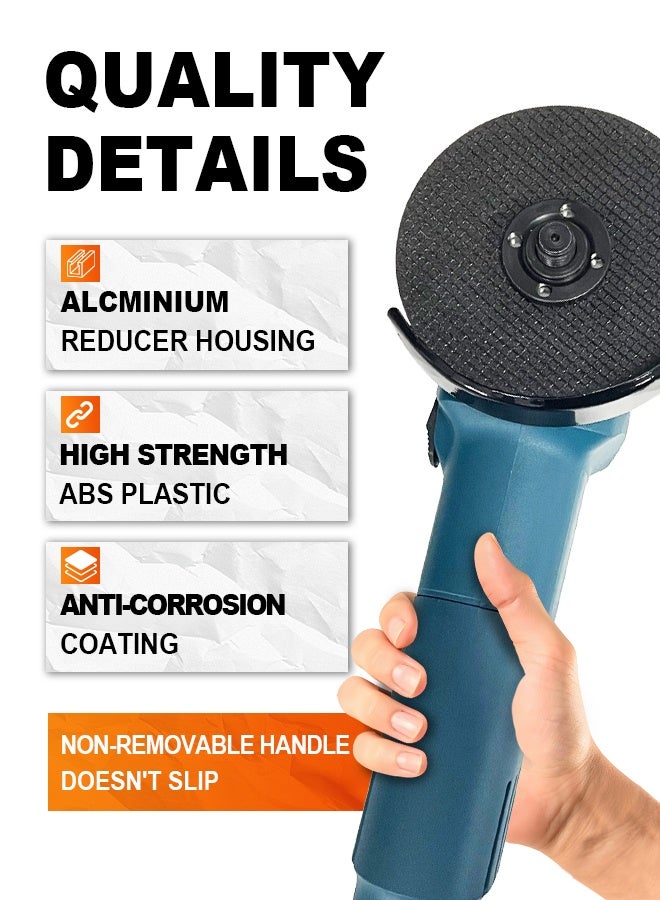 900W Short Handle Angle Grinder - Heavy Duty Compact Cutting & Grinding Tool with Safety Switch  - Image 3