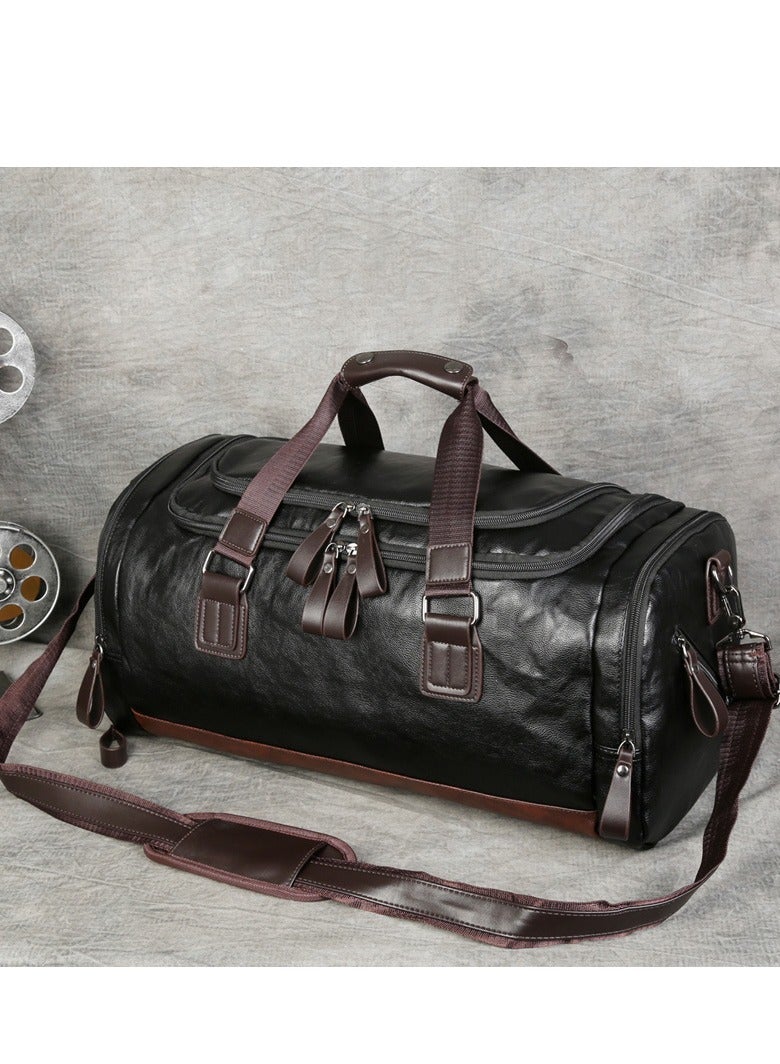 Travel Duffel Bag, Vegan Leather Gym, Carry On, Weekender Overnight Luggage Bag, Lightweight & Large Duffle Water-proof Durable - Image 1