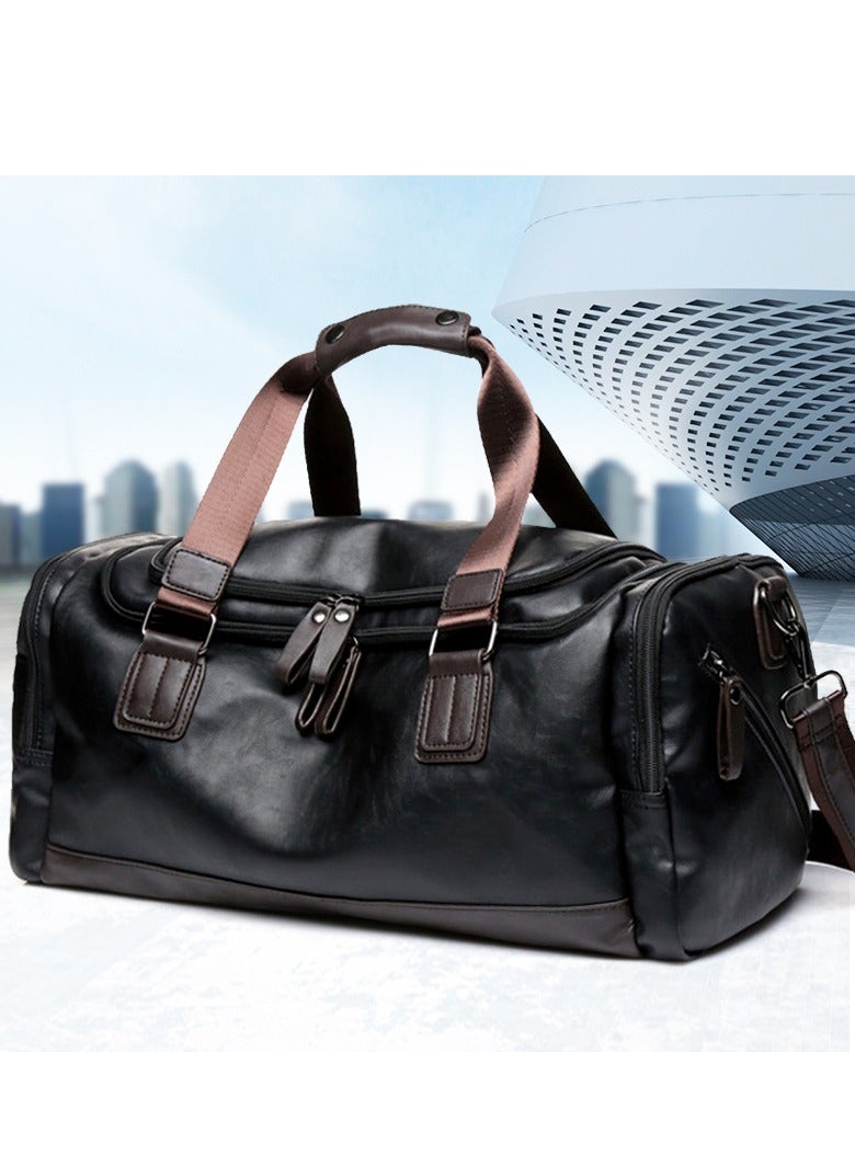 Travel Duffel Bag, Vegan Leather Gym, Carry On, Weekender Overnight Luggage Bag, Lightweight & Large Duffle Water-proof Durable - Image 2