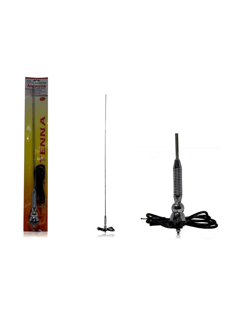 Universal Car Special Fender Side Mount Antenna Stainless Steel Audio Stereo Radio 137Cm, Chrome