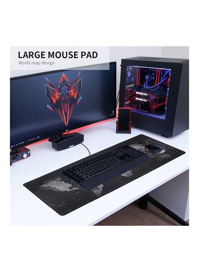 نيبمينينت لوحة ماوس مطبوع عليها خريطة العالم 90x0.2x40سم أسود - Image 3