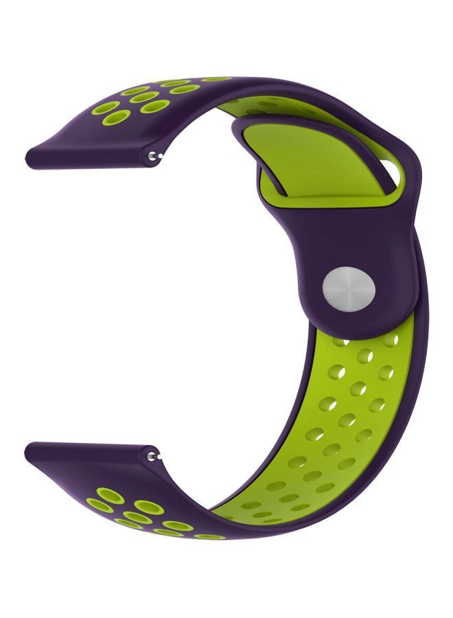NIBEMINENT Replacement Band For Samsung Active 2 40/44Mm Purple Volt/Green - Image 1