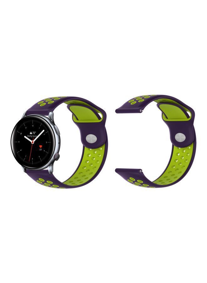 NIBEMINENT Replacement Band For Samsung Active 2 40/44Mm Purple Volt/Green - Image 2