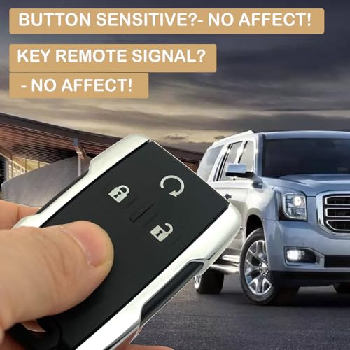 Arruweer Smart Key Fob Case Shell Fit for Chevy Chevrolet Silverado Colorado/GMC Sierra Canyon 2014 2015 2016 2017 M3N-32337100 Keyless Entry Remote Control Car Key Fob Cover Casing (1) - Image 4