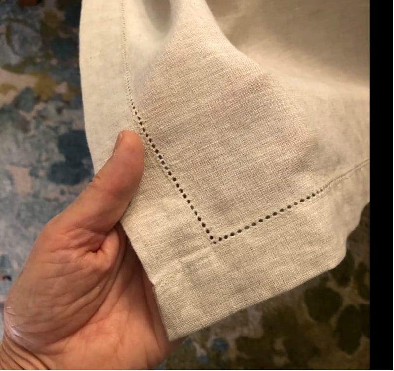 EVERLY Pure Linen Hemstitch Tablecloth,100% Stonewashed French Linen tablecloths for Kitchen Dining Rectangle Tables,60x120Inch Machine Washable Christmas Thanksgiving Organic Tablecloth-Natural Linen - Image 4