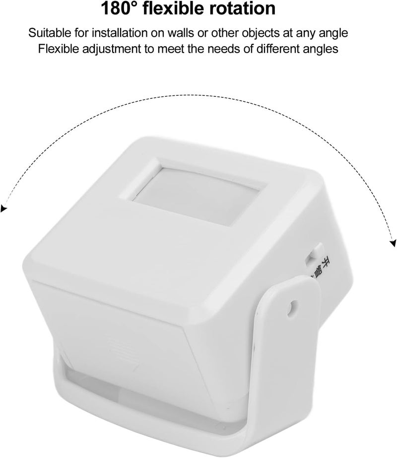 klarako Motion Sensor Doorbell Infrared Alarm Anti Theft Device Rotatable Flexible Motion Sensor Door Chime for Business Store Welcome Buzzer Monitor - Image 3
