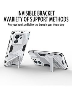 X-level Xiaomi 13T/13T Pro/Redmi K60 Ultra/K60 Case Cover with Heavy Duty Dual Layer Anti-scratches Protector Shockproof Protective Back Cover with Invisible Hands-free Holder Kickstand Protection  - Image 2
