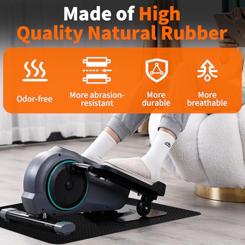THAILE Double-Sided Non-Slip Workout Mat for Elliptical Machine, 23.6" x 17" Stepper Mat for Under Desk Ellipticals & Pedal Exercisers, Stability & Floor Protection, Vibration Plate Mat Compatible - Image 5