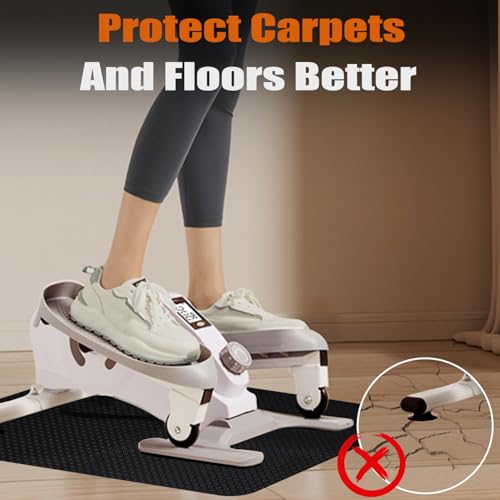 THAILE Double-Sided Non-Slip Workout Mat for Elliptical Machine, 23.6" x 17" Stepper Mat for Under Desk Ellipticals & Pedal Exercisers, Stability & Floor Protection, Vibration Plate Mat Compatible - Image 3