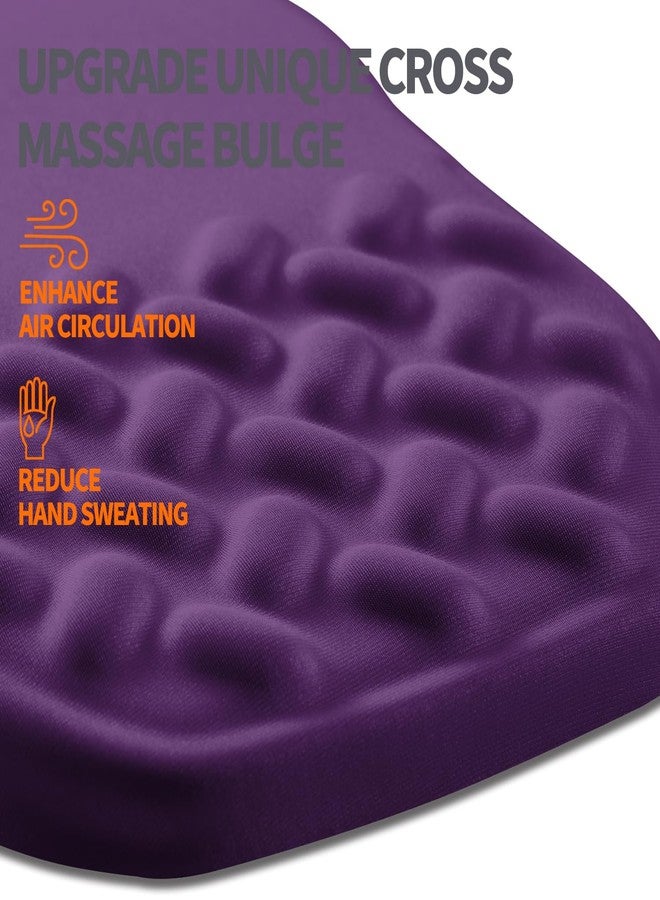 Armanza Ergonomic Slope Mouse Pad Wrist Support, Wrist Rest Mousepad for Carpal Tunnel Pain Relief with Massage Bulge and Slow Rebound Memory Foam (12x8 inch, Deep Purple) - Image 4