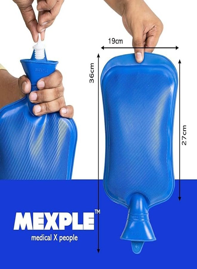 MEXPLE RelaX100 Water Rubber Bottle Bag for Pain Relief Therapy, 2ltr (Pack of 1) Brand Blue Color - Image 3