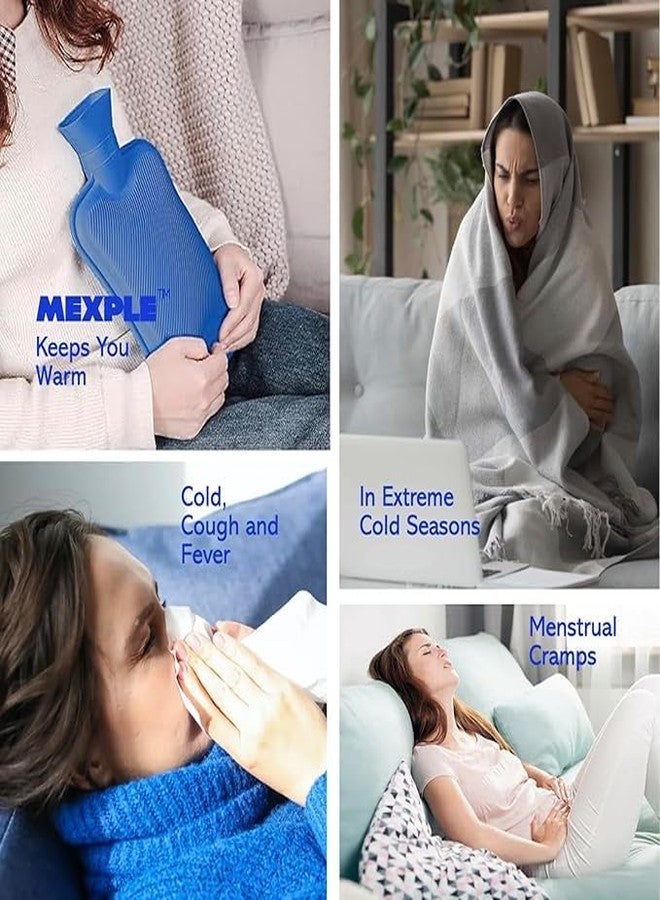 MEXPLE RelaX100 Water Rubber Bottle Bag for Pain Relief Therapy, 2ltr (Pack of 1) Brand Blue Color - Image 5