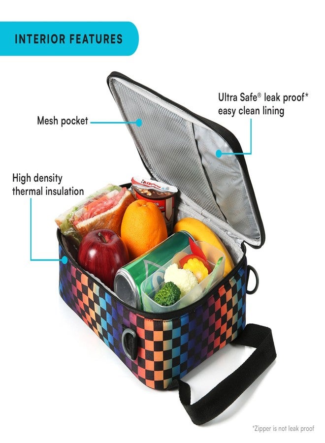 Arctic Zone Urban Lunch Box Combo with 210g Ice Pack and Sandwich Container, Checkered - Image 2