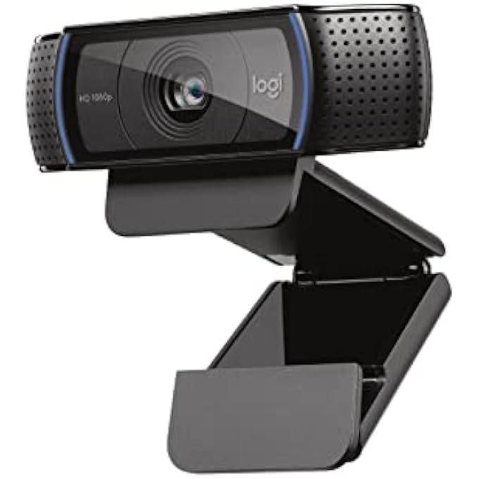 C920 HD PRO WEBCAM, FULL HD 1080P/30FPS VIDEO CALLING, CLEAR STEREO AUDIO, HD LIGHT CORRECTION, WORKS WITH SKYPE, ZOOM, FACETIME, HANGOUTS, PC/MAC/LAPTOP/MACBOOK/TABLET - BLACK - Image 1