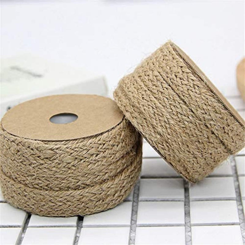 BSPS Natural 20 Meters 13mm Jute Twine Rope Twine Rustic String Cord Rope DIY Burlap String Rope Rope No R85 - Image 1