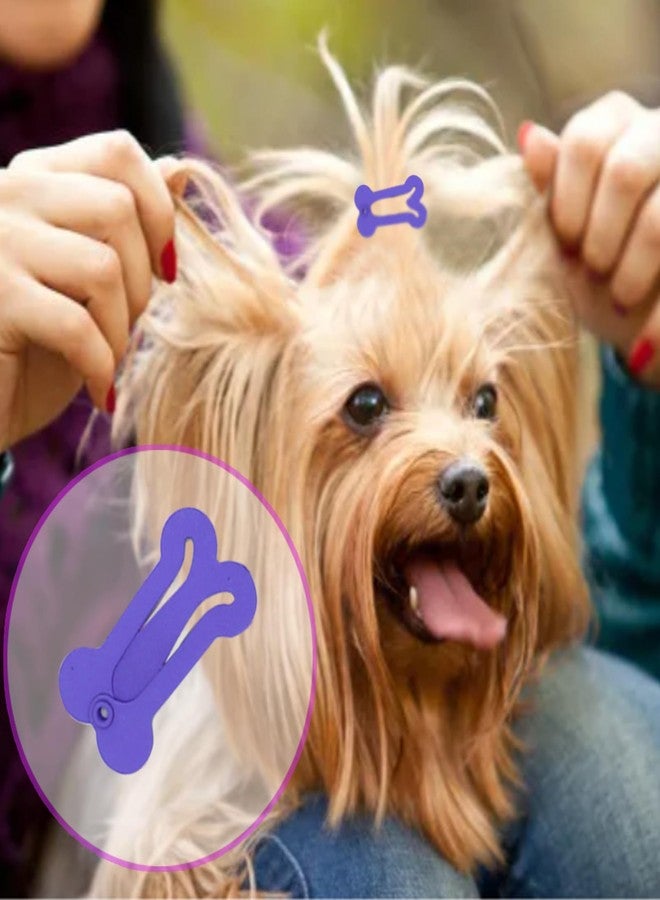 CUTEABC Dog Hair Clips, 40 PCS Cat Hair Clips,1 Inch Dog Bone Hair Clips,Small Mini Snap Hair Clips,Cute Multicolor Puppy Dog Barrettes for Dog Cat Pet Grooming Bows Hair Decoration Accessories - Image 5