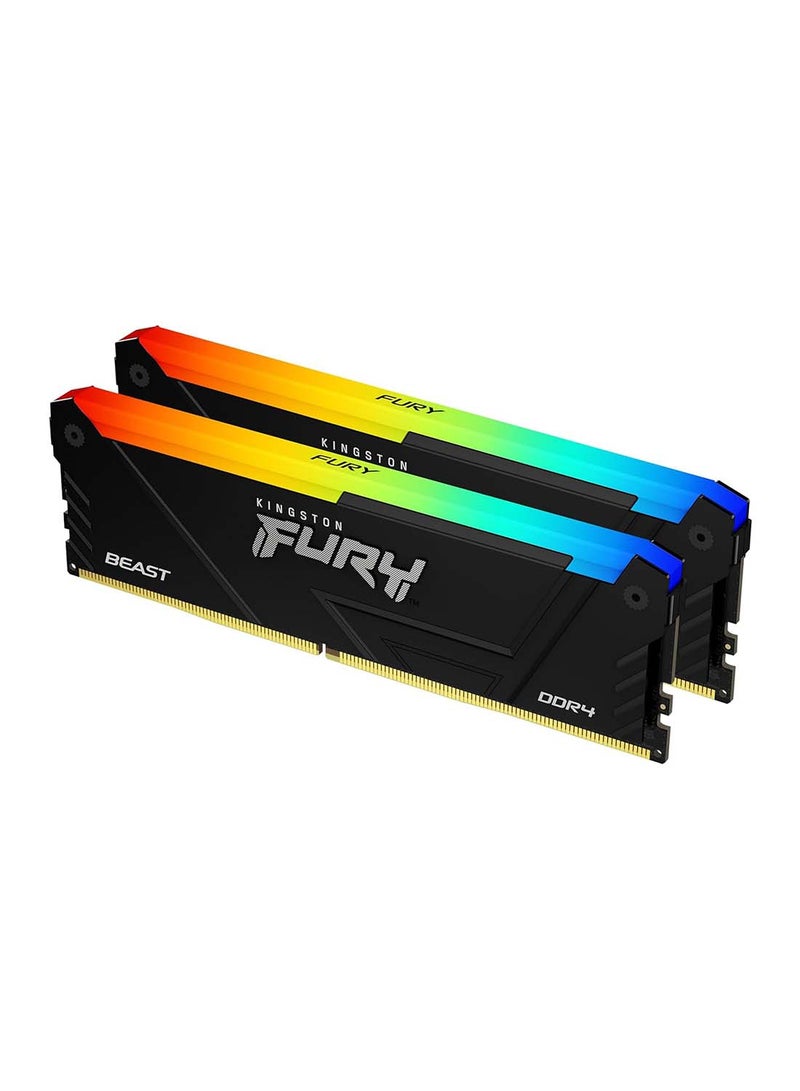 Kingston FURY Beast RGB 16GB 3200MT/s DDR4 CL16 DIMM (Kit of 2) Computer Memory KF432C16BB2AK2/16 - Image 1