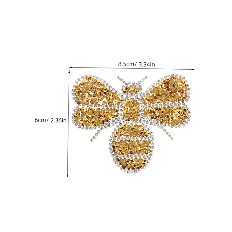 Bee Rhinestone Iron On Patches Glittery Transfer For Clothing Shoes Bags Decor - Image 3