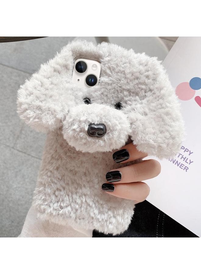 اس-توب جراب لهاتف iPhone 14 Plus، جراب هاتف من مادة TPU على شكل كلب تيدي - Image 1