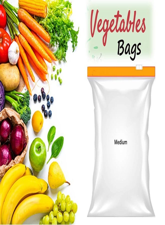 Nirvik Zip lock Pouches, Zip lock Bag For Storage, Freezer RE-USABLE Zipper Bags, Ziplock Bags For Fridge Storage, Medium 9"X 10"(22.86cm X25.4cm)(Orange 10 Piece) - Image 1