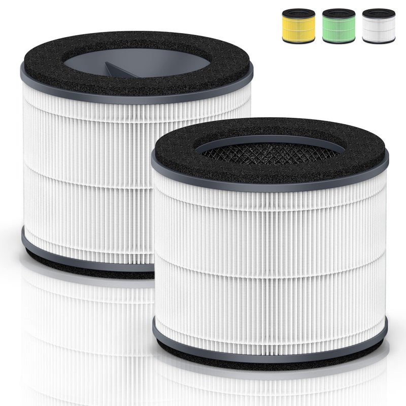 APT10WT APT10FL Replacement Filter and APT10 Filter Compatible with Homedics Air Purifier Filter Replacement for Homedics 4 in 1 Air Purifier APT10BK APT10WT with HEPAType 2Pack