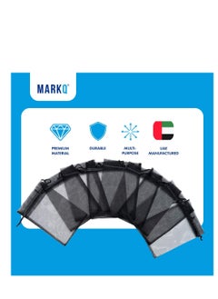 MARKQ 100 Pieces Organza Bags with Drawstrings | 9 X 12 cm Organza Bags for Jewelry Pouches, Candies and Wedding Party | Eid Christmas Bags for Gifts | Organza Gift Bags | Goody Bags (Black)  - Image 3