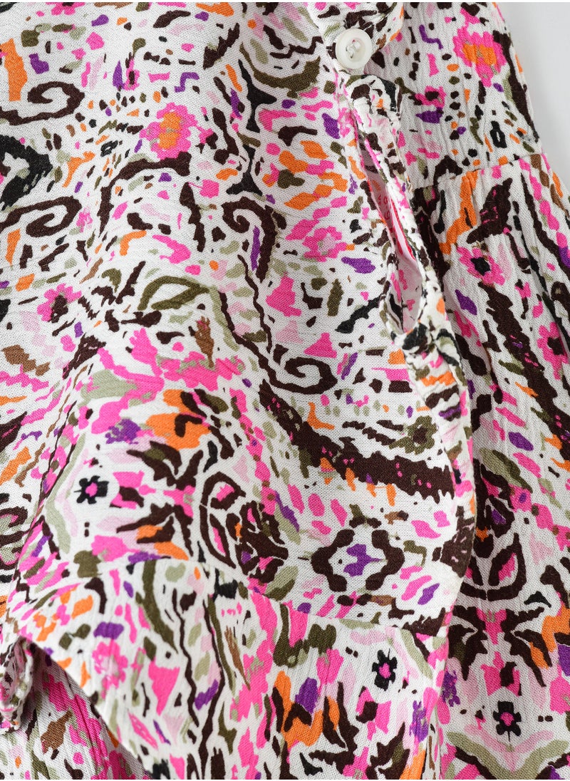 Jelliene Tween Trendsetter: Girls' Flowy Viscose Dress Breezy Comfort & Summer Style  - Image 4