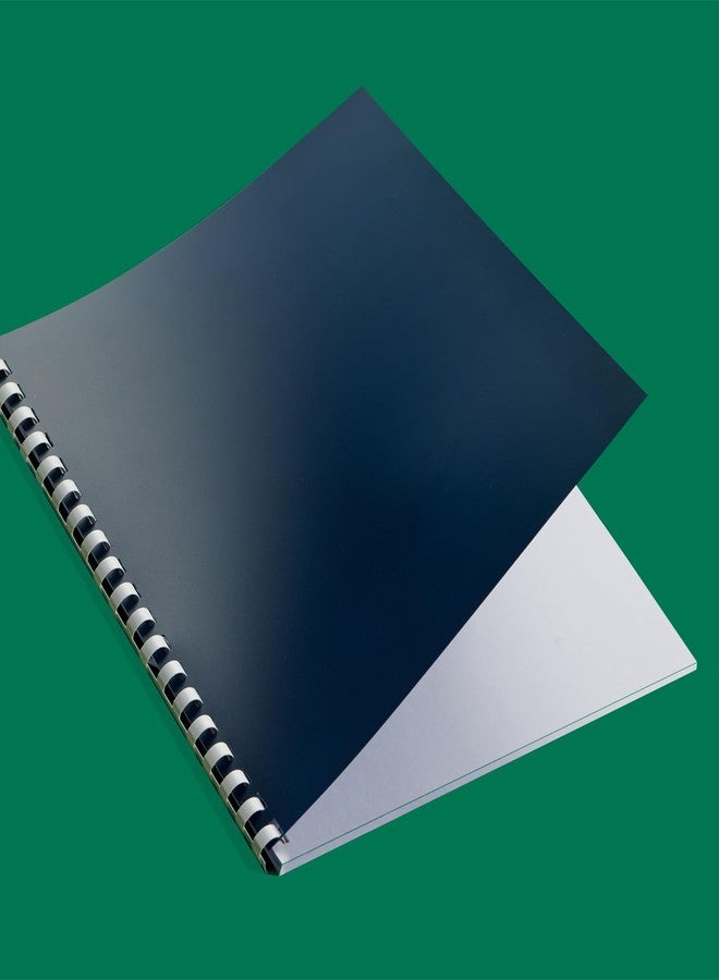 TOTiyea 50 Pack 12 Mil Poly Binding Covers, Sand Texture Binding Presentation Covers, Plastic Binding Covers, Square Corners, Un-Punched (8.5 x 11 Inches, Letter Size, Navy Color) - Image 5