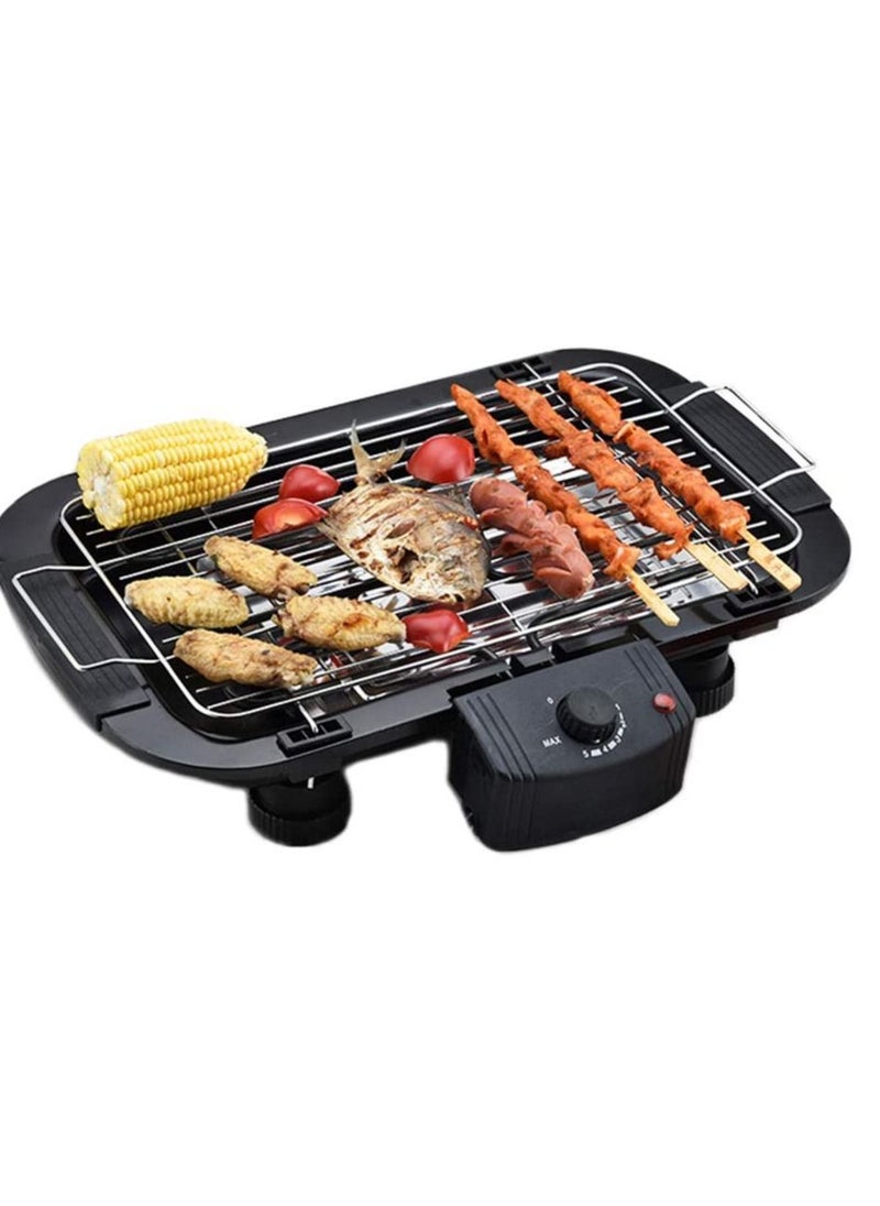 BBQ - Smokeless Indoor/Outdoor Electric Grill Portable Tabletop Grill Kitchen BBQ Grills Adjustable Temperature Control,Removable Water Filled Drip Tray,2000W,Black - Image 1