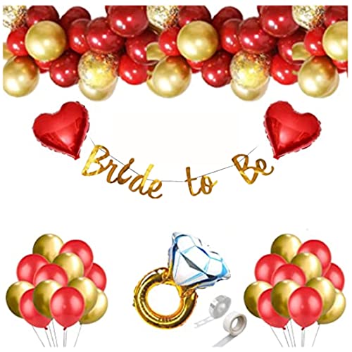SOI Bride To Be Decoration Set Combo 36Pcs- Bride To Be Letters Bachelorette Party Supplies Decorations Combo | Bridal Shower Decorations Kit | Bride To Be Accessories | Bride To Be Decor - Image 1