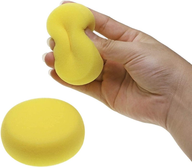 AmigozZ 4pcs Yellow Painting Sponges, Synthetic Artist Sponges, Watercolors Sponges for Art & Craft, Pottery, Clay Cleaning Ceramics Wall. - Image 2