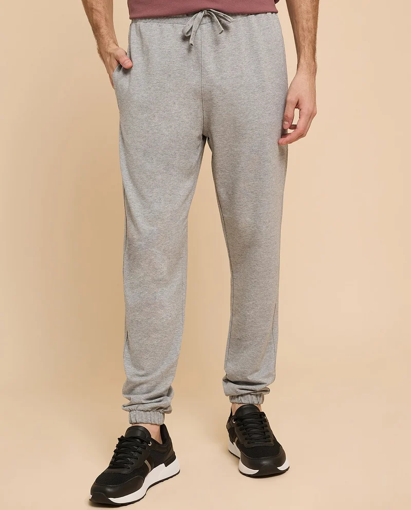 أر أند بي Solid Joggers with Drawstring Waist