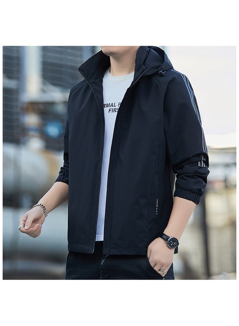Fashionable Men's Windproof And Waterproof Outdoor Sports Hooded Jacket  - Image 1