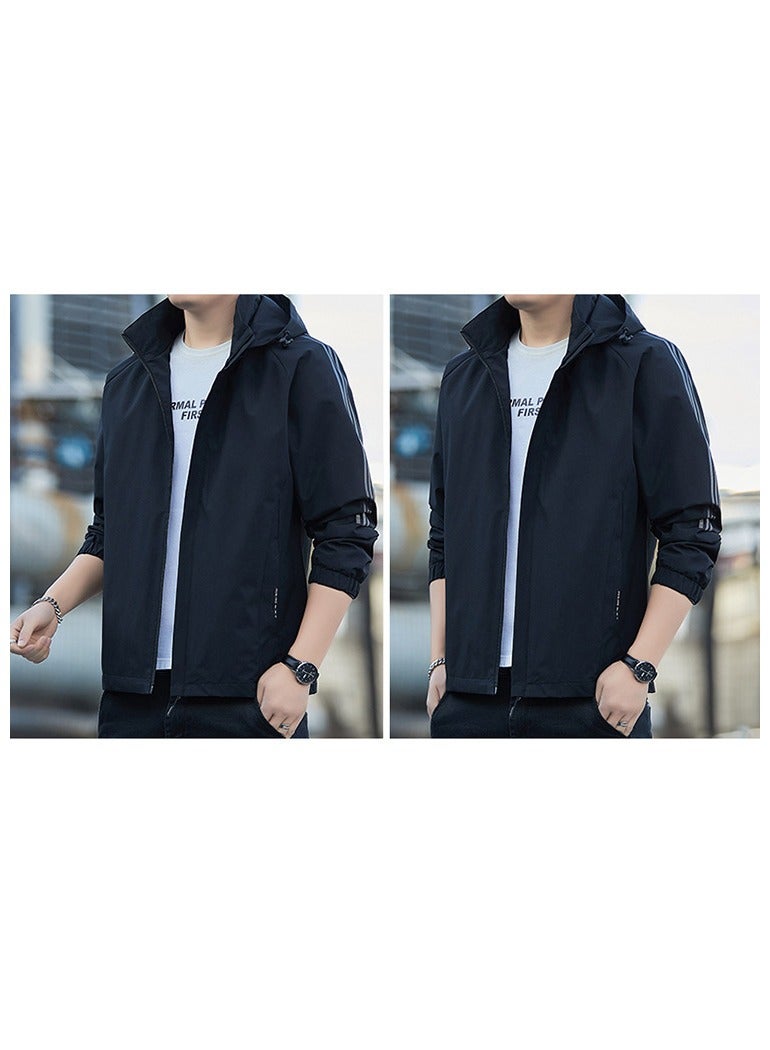 Fashionable Men's Windproof And Waterproof Outdoor Sports Hooded Jacket  - Image 3