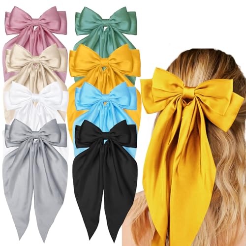 Tobeffect Hair Bows for Women Hair Ribbon Bow Hair Clips with Long Tails Vintage Hair Accessories for Women - Image 1