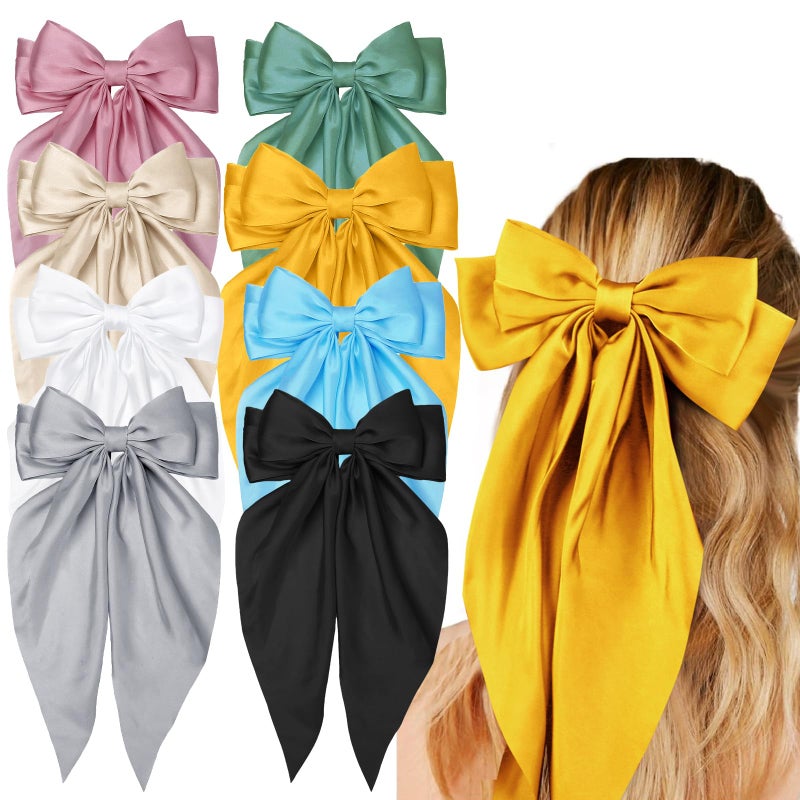 Tobeffect Hair Bows for Women Hair Ribbon Bow Hair Clips with Long Tails Vintage Hair Accessories for Women - Image 2