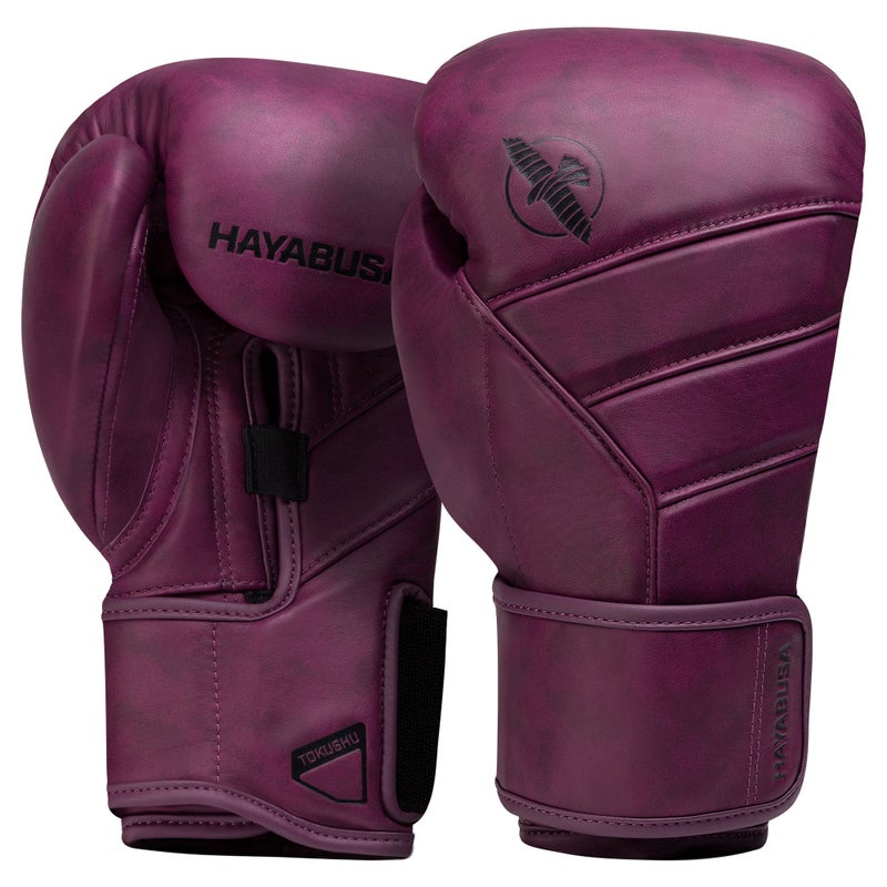 Hayabusa T3 LX Leather Boxing Gloves Men and Women for Training Sparring Heavy Bag and Mitt Work Wine 12oz - Image 2