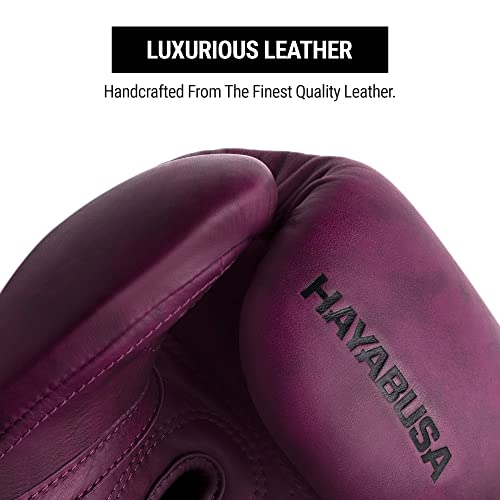 Hayabusa T3 LX Leather Boxing Gloves Men and Women for Training Sparring Heavy Bag and Mitt Work Wine 12oz - Image 3