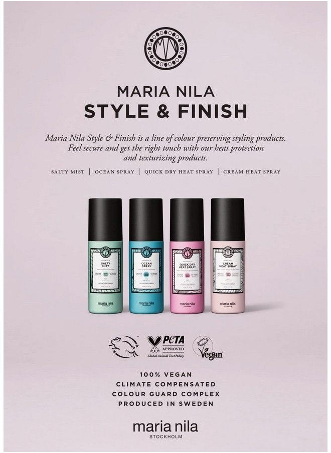 Maria Nila Cream Heat Spray 5.1 Fl Oz / 150 Ml Protects Hair When Using Heating Tools Pea Protein Prevents Split Ends 100% Vegan & Sulfate/Paraben Free  - Image 3