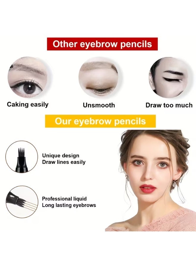 SUAKE Four-Prong Eyebrow Pencil, Waterproof and Sweatproof with Long-lasting Wear - Image 2