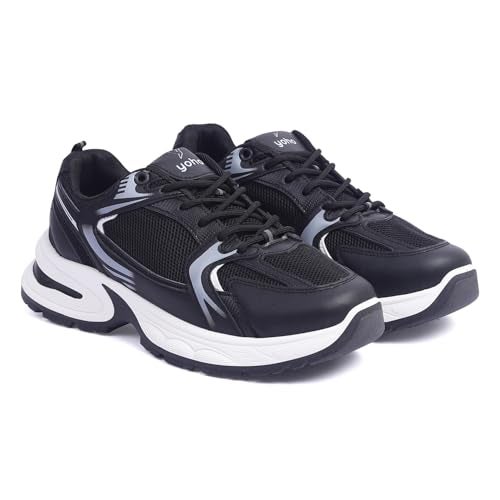 YOHO Chonks Women’s Sporty Comfortable Chunky Sneakers | Carbon Black - UK 8 - Image 1