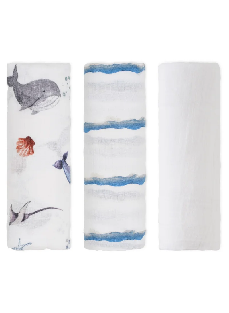 Malabar Baby 3 PACK Sea (Beach with White)