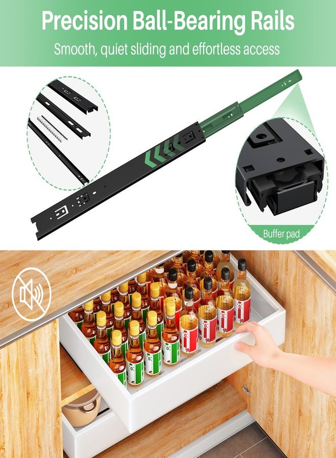Kitstorack Pull Out Cabinet Organizer Fixed With Adhesive Nano Film,Heavy Duty Storage and Organization Slide Out Pantry Shelves,No Drill,Sliding Drawer for Kitchen Cabinet Storage,12"W x 16.9"D x 3.1"H(1PC) - Image 4