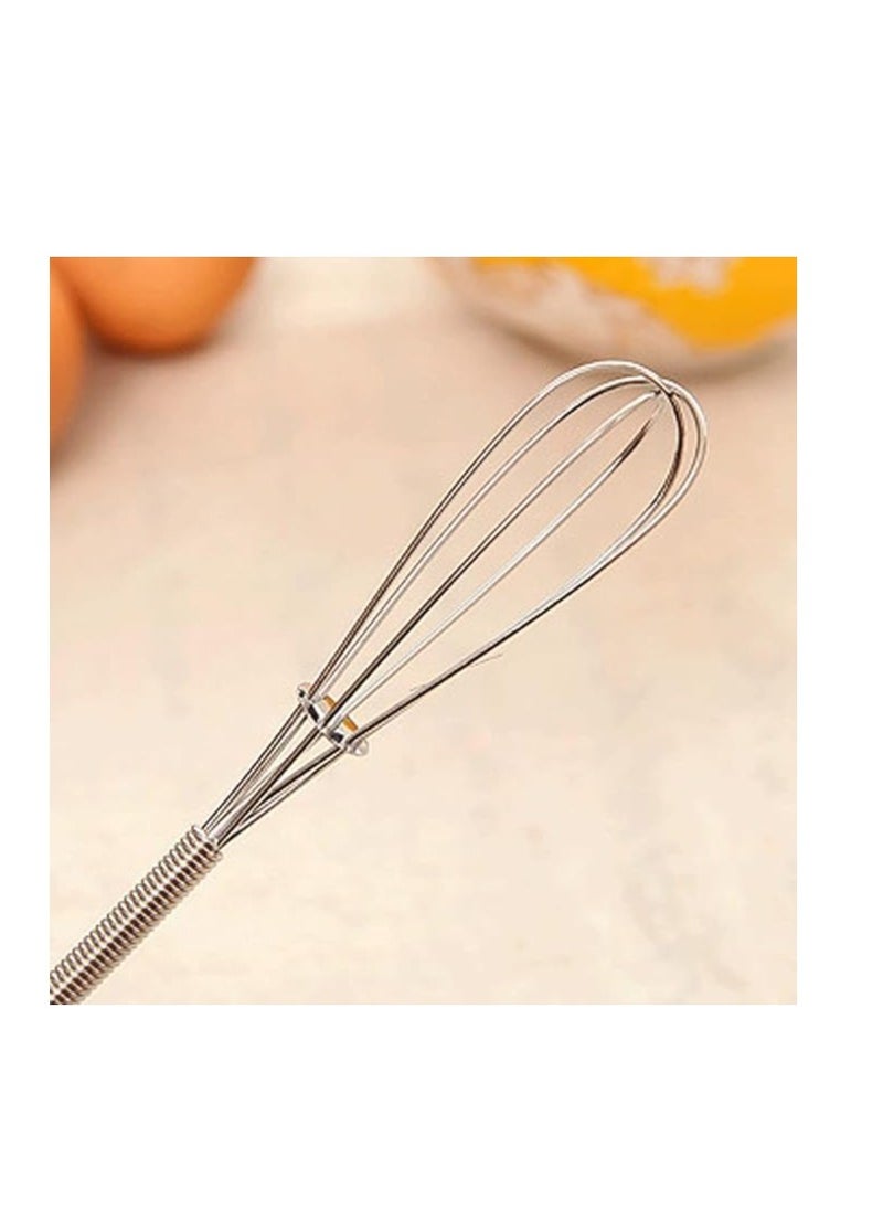 Generic Small Egg Beater: Mini hand whisk for coffee, milk frother, small balloon whisk for baking, metal egg tool for mixing, blending, and decorating, durable kitchen utensils black  - Image 4