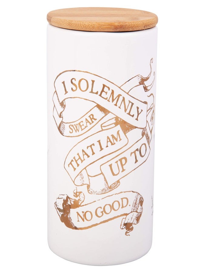 Harry Potter Marauder's Map Porcelain 3 Piece Canister Set - Three Sizes with Gold Marauders Map Design - Image 5
