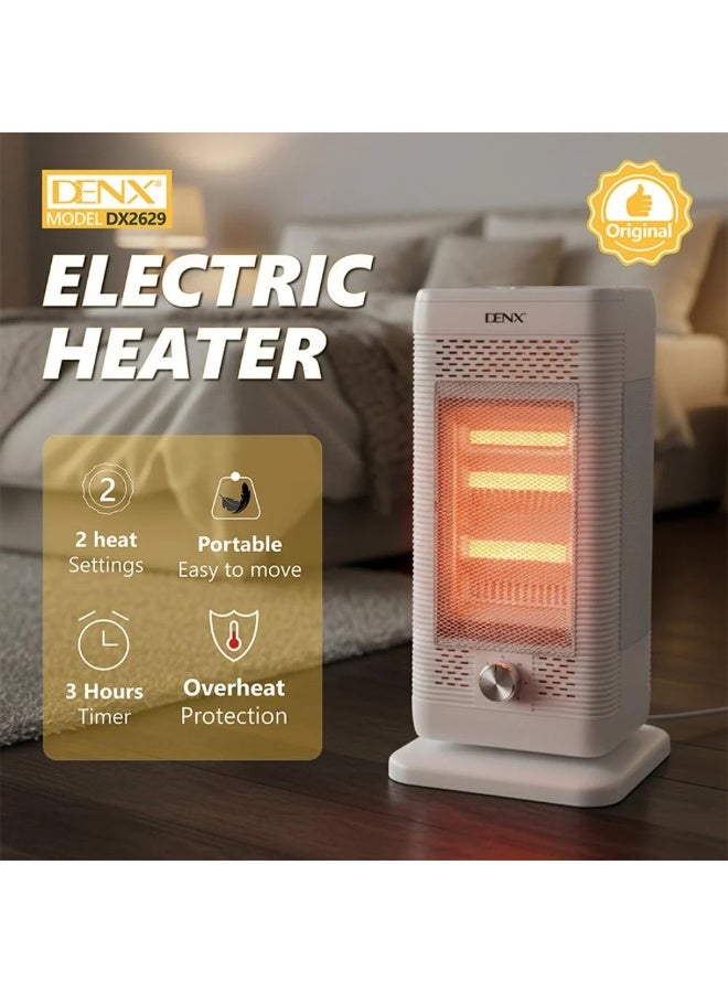 DENX DX2629 Powerful 2000W Electric Heater with Timer and 5 Heat Levels - Image 3